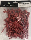 100 Pack Crestgolf Tee 2-3/4" Deluxe Red Solid Hardwood Biodegradable New. Price: $14.55.