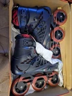 New Roces X35 3X110 Tif Savosin Inline Skates- Jurassic Red (size 14). Price: $239.99.