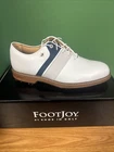 Footjoy Premiere Mens Versatrax White Blue Leather Golf Shoes New Nib 54534. Price: $149.00.
