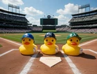 Mlb Baseball Rubber Duck With Helmet & - Pick Your Favorite Team! New. Price: $14.99.