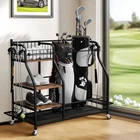 Large Golf Bag Stand Holder Organizer For Garage Sport Accessories Rack Wheels New. Price: $72.91.