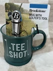 Brookstone Tee Shot Gadget Green Mug W/ Handy Golfers Tool Cup New. Price: $18.00.