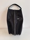 Nike Golf Black Nylon Mesh Shoe Bag Vintage White Swoosh Handle Zipper Used. Price: $19.99.