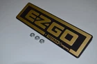 Ezgo Golf Cart 1989-2010 Black And Gold Front Name Plate W/ Nuts New. Price: $41.95.