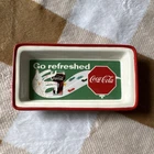 Coca-cola "go Refreshed" Rectangular Tray Dish, Red/white/green Soda Theme Used. Price: $18.00.