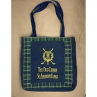 Andrews Links The Old Course Tote Bag Navy Plaid Woven Golf Souvenir Usa Made Pre-owned. Price: $28.00.