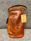 Tica Leather Double Wine Travel Golf Bottle Bag Brown Opener Pocket Nwt New. Price: $39.99.