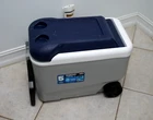Igloo Maxcold Roller Wheelie Cooler 40 Qt. Ice Chest Used. Price: $55.00.