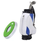 Desktop Golf Holder Set Mini Bag 3 Club Pens Blue White Souvenir New. Price: $42.49.