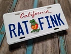 Rat Fink Embossed License Plate Big Daddy Roth Custom Auto Hot Rod Gasser V8 New. Price: $35.99.