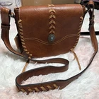 Justin Boot Company Whip Stitch Saddle Bag Crossbody Adjustable Strap Brandy Nwt New. Price: $36.00.