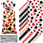 100 Pieces Casino Party Cellophane Treat Bags, Black Red Vegas Poker Plastic New. Price: $12.93.