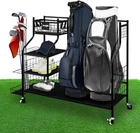 Golf Storage Organizer Rack - Stand For Bags & Equipment, Black New. Price: $124.99.