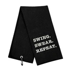 Botogift Funny Golf Towel, Swear 16"X 24", Black-swing Repeat New. Price: $26.99.