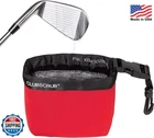 Club Scrub Red Waterproof Golf Ball Cleaning Bag Face Technology New. Price: $46.99.