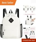 Drawstring Backpack Sports Gym Bag With Shoes Compartment, Water-resistant St... New. Price: $27.99.