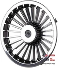 8" Golf Cart Turbine Wheel Covers Hub Caps (set Of 4) - Black/silver. Price: $95.37.