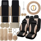 Roceei 47 Pcs Car Seat Cover Full Set Accessories For Front Rear Beige New. Price: $69.13.