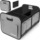 Homeve Trunk Organizer, Car Storage, Reinforced Handles, 2 Compart, Grey New. Price: $32.99.