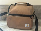 Carhartt Deluxe Dual Compartment Insulated Lunch Cooler Bag, Brown Used. Price: $16.00.