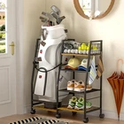 Golf Bag Storage Rack On Wheels - Durable Organizer For Home & Garage (black) New. Price: $88.99.