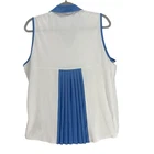 Adidas Climacool Pleated Back Top Women Xl White Blue Sleeveless Golf Tennis New. Price: $19.95.