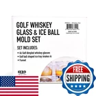 Izzo Golf Whiskey Glass Ball Ice Set - Enjoy Of Or Bourbon New. Price: $57.09.