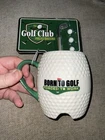 Golf Ball Mug & Putter Pen Set - Born To See Pics New Other. Price: $21.99.