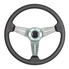 13.8 Universal Racing Steering Wheel Aluminum Titanium Spokes Vinyl Leat New. Price: $49.28.