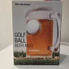New Brookstone Golf Ball Beer Mug Still Sealed In Box Mens Gift Fathers Day. Price: $15.00.