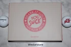 # New Shankitgolf You Suck 1 Dozen Balls Free 2 Tees. Price: $36.95.
