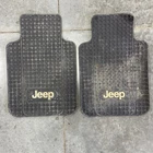 Cj Yj Tj Lj For Jeep Logo Front Floor Mats In Black Pair Rubber Used. Price: $50.00.
