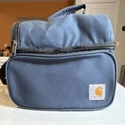 Carhartt Soft-sided Cooler Bag Blue Insulated Portable 2 Compartments Passive Used. Price: $15.66.