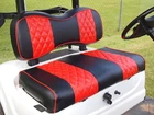 Red Golf Cart Seat Cover Front Rear Diamond Stitching For Club 2000.5-UP New. Price: $159.00.