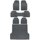 Full 3 Row Rubber Floor Mats Gray All Weather W/ Cargo Trunk Max Duty New. Price: $59.95.