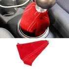 Car Shift Boot Cover, Suede Leather Knob Dust Red&white New. Price: $11.83.