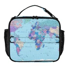 Colored World Map Kids Lunch Bag Insulated Box Mini Cooler Meal Tote Back School New. Price: $41.37.