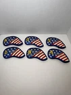 Golf Club Iron Head Covers Red White & Blue Usa Embroidery -stars Stripes Used. Price: $14.99.