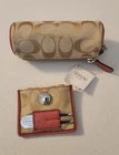 Coach Golf Ball And Tee Accessory Tool Holder Light Khaki/coral New With Tag. Price: $200.00.