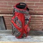 Glove Ladies Cart Golf Bag With 14-WAY Dividers Leopard Cheetah Print Red Pre-owned. Price: $149.99.