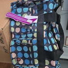 Rockland Polka Dot Multicolor Duffel Bag PTB419 18.5X10.5X8.5 In New. Price: $15.00.