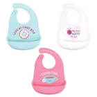 Hudson Baby Infant Girl Silicone Bibs 3PK, Cute-tea, Size New. Price: $16.99.