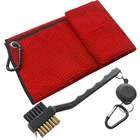Golf Towel Set With Brush Microfiber Waffle Pattern Club Cleaning Accessory New. Price: $16.48.