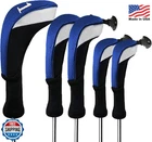 Finger Ten Golf Club Head Covers 5 Pack Blue Driver Fairway Hybrid Nylon New. Price: $51.99.