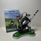 Taocantao Golf Holder With 3 Pens Silver Black Bag Desk Office Decor New Box. Price: $14.99.