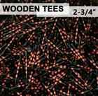 100X 2 3/4" 70MM Long Length Black Orange New Golf Natural Wood Tees Pga. Price: $16.10.
