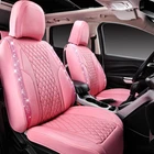 Car Pass Nappa Leather Seat Covers Front, Pink, Waterproof, Universal Fit New. Price: $89.10.