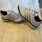 Adidas Boost Men's Golf Shoes White Gold Black Leather Torsion Rubber Cleats New. Price: $35.00.
