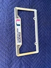 Vintage Miami Hurricanes License Plate Frame 2008 Wincraft White Plastic Used. Price: $11.79.