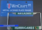 Miami Hurricanes Plate Frame Metal Licensed By Ncaa Go Best Gift New. Price: $26.99.